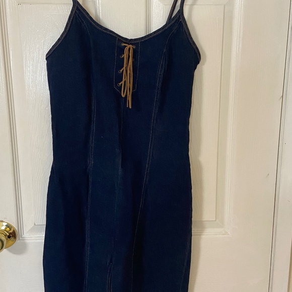 Denim Mini Dress - Picture 1 of 3